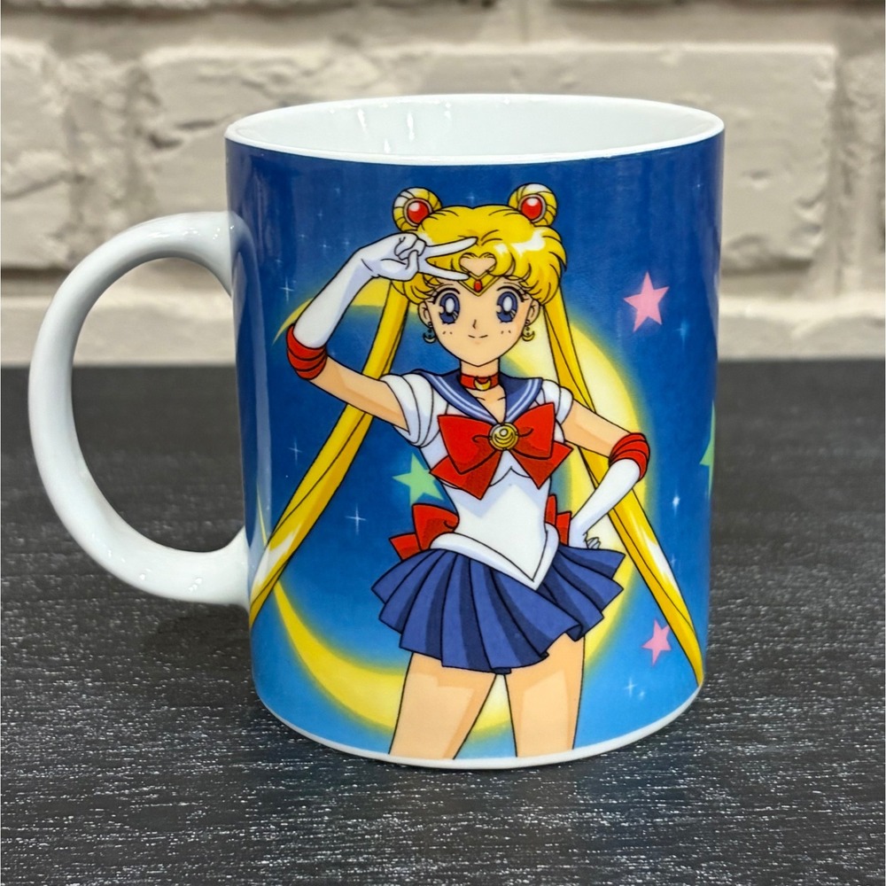 Sailor Moon Ceramic Coffee Mug Sailor Guardians Anime Blue Collectible Cup